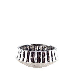 Coupe décorative argent brillant