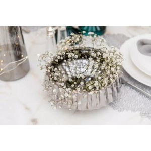 Coupe décorative argent brillant