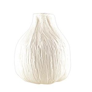 Vase rond blanc crémeux grand modèle