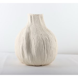 Vase rond blanc crémeux grand modèle