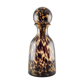 Carafe en verre marron avec bouchon