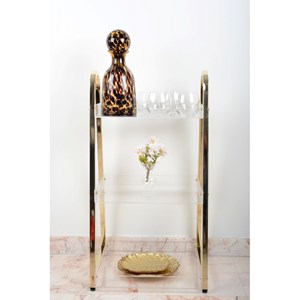 Carafe en verre marron avec bouchon