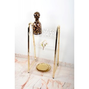 Carafe en verre marron avec bouchon