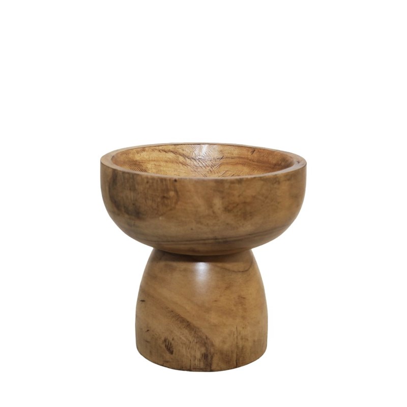 Coupe décorative sur pied en bois