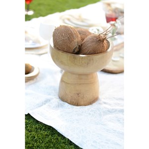 Coupe décorative sur pied en bois