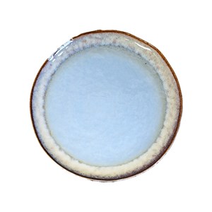 Assiette plate bleue en porcelaine  - lot de 6