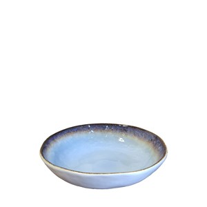 Assiette creuse bleue en porcelaine