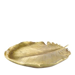 Coupe décorative feuille dorée