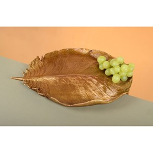 Coupe décorative feuille dorée