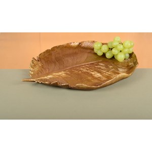 Coupe décorative feuille dorée