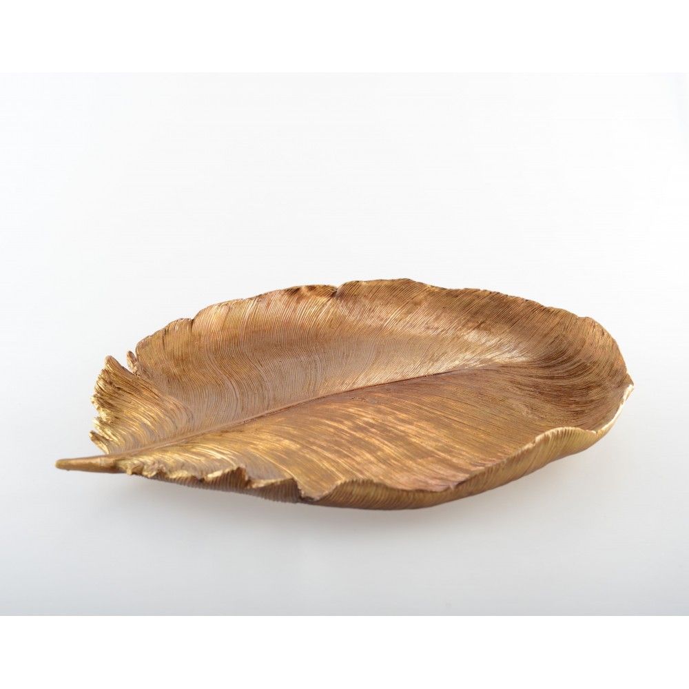 Coupe décorative feuille dorée | Nature & Découvertes