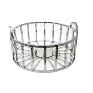 Coupe à fruits ronde en argent