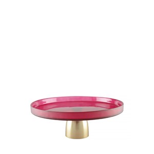 Plat à gâteaux framboise sur pied dore