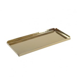 Plateau rectangulaire martelé dore