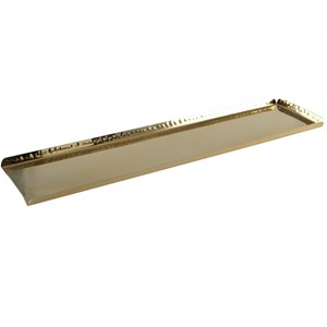 Plateau rectangulaire martelé dore