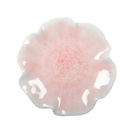 Assiette plate rose en mélamine