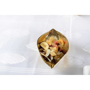 Coupelle feuille en céramique argent