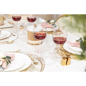 Salière et poivrière penchant doré