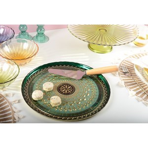 Plat à tarte vert et noir  - coachella