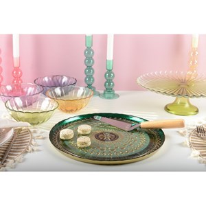 Plat à tarte vert et noir  - coachella