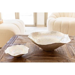 Grande coupe corolle lustrée en argent