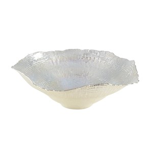 Grande coupe corolle lustrée en argent
