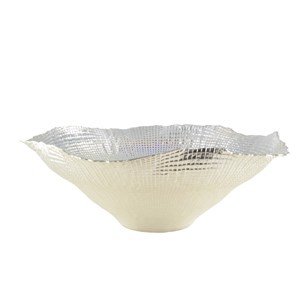 Grande coupe corolle lustrée en argent