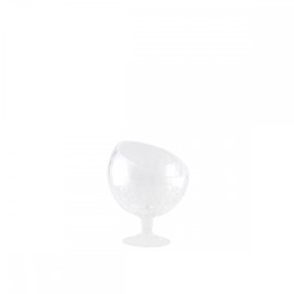 Coupe sur pied en verre effet craquelé