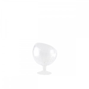 Coupe sur pied en verre effet craquelé