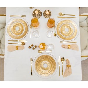 Plat à tarte sur pied doré  - soleil