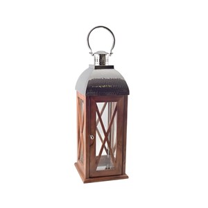 Lanterne en bois et verre petit modèle