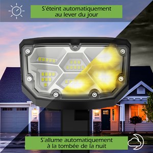 Lot de 4 projecteur paysagiste solaire