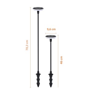 Lot de 2 éclairages solaire à planter