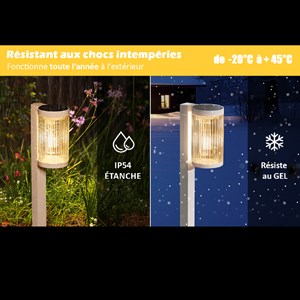 Lot de 4 éclairages solaire à planter