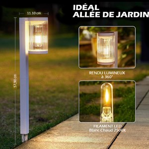 Lot de 8 éclairages solaire à planter