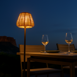 Lampadaire nomade beige midy