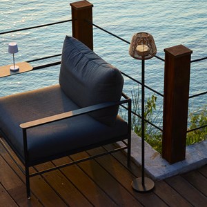Lampadaire sans fil marron boheme tall