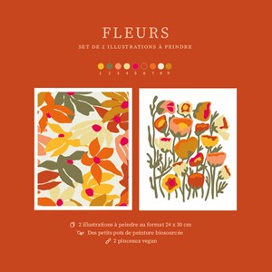 Kit de peinture par numéros - fleurs
