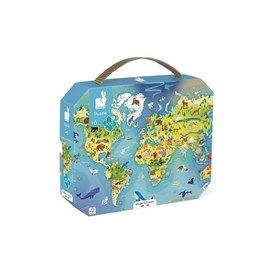 Puzzle 100 pièces janod monde
