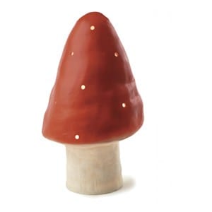 Petite lampe champignon - rouge