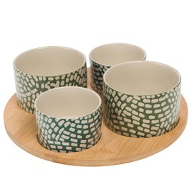 Plateau apéritif 4 bols isis