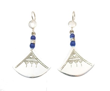 Boucles d'oreille shat shat bleu