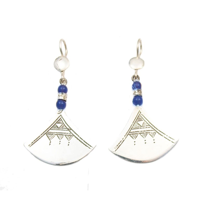 Bijoucolor - Boucles d'oreille shat shat bleu