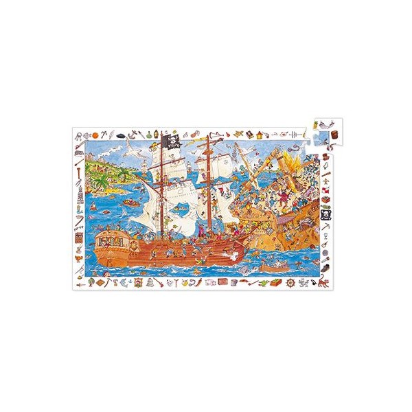 Djeco les pirates puzzle 100 pièces
