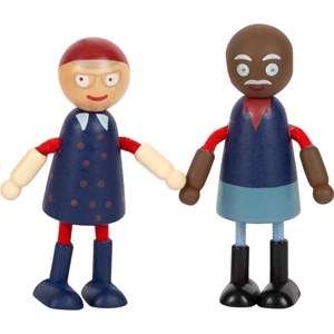 Famille de poupées avec fauteuil roulan