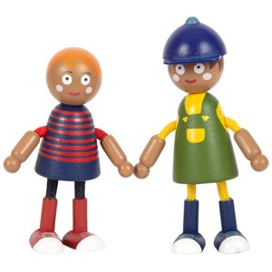 Famille de poupées avec fauteuil roulan