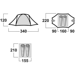 Tente husky falcon 2 personnes