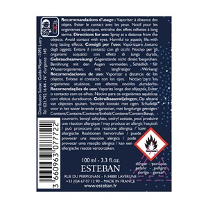 Vaporisateur de parfum ambre  et  vanill