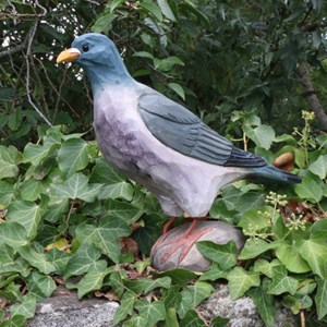 Pigeon sculpture en bois