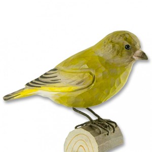 Verdier d'europe oiseau en bois